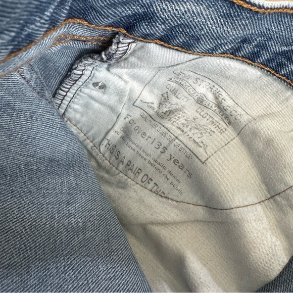 Levi's 505 Straight Leg “Lived In” Jeans 34 x 29 - Picture 3 of 10
